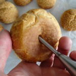 Religieuse vanille cacahuètes fou de pâtisserie