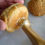 Religieuse vanille cacahuètes fou de pâtisserie